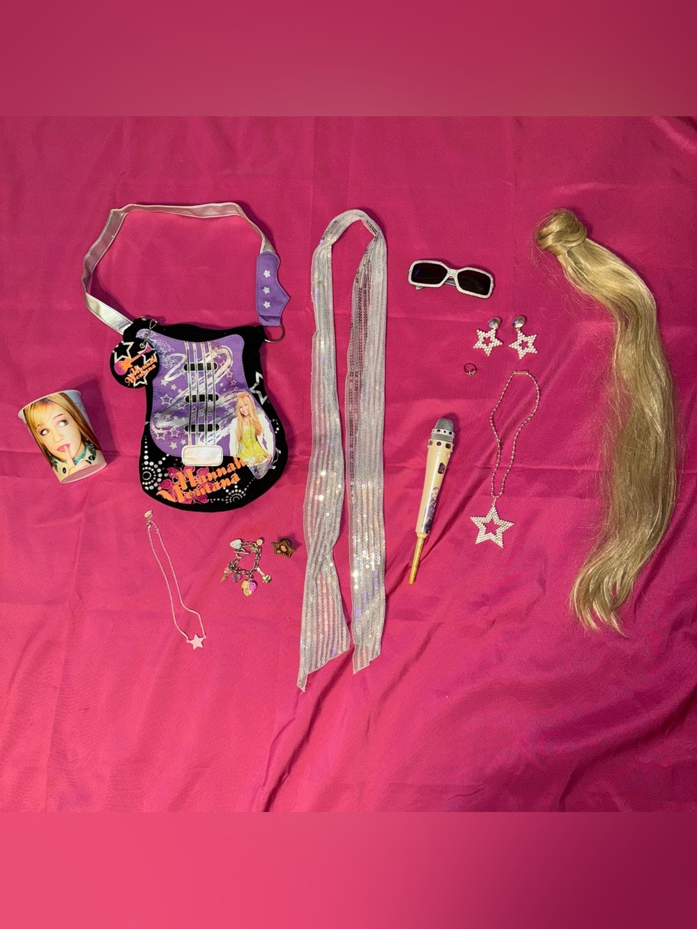 Hannah Montana Costume Accessory Lot Y2K Girls Halloween / Hannah Montana Lot